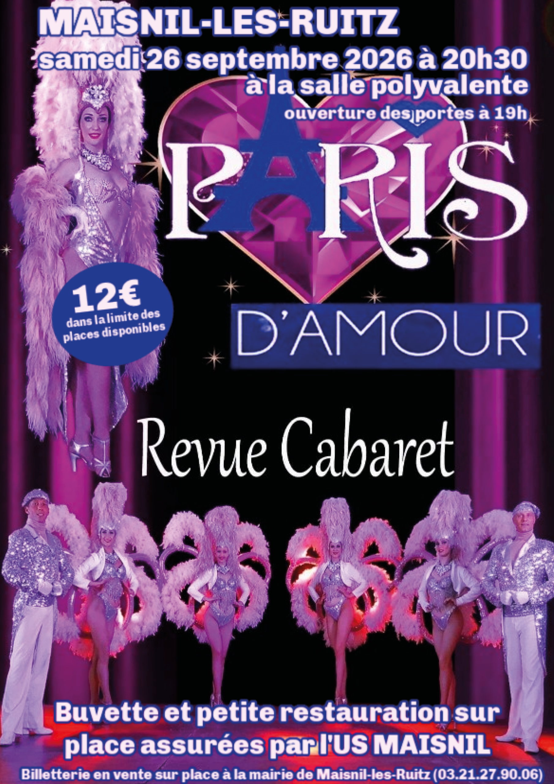 Revue Cabaret « Paris d’Amour »