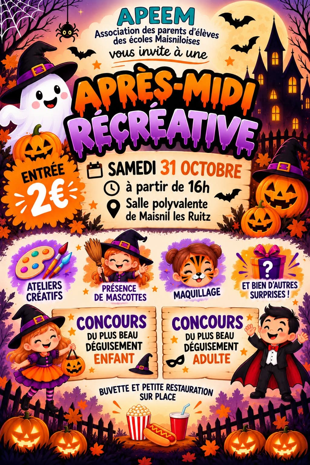 Après-midi récréative d’Halloween de l’APEEM